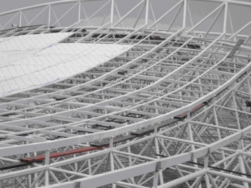 Complexe sportif à charpente métallique
