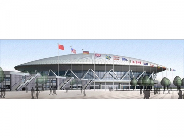 Complexe sportif à charpente métallique