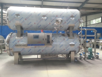 Equipement de stérilisation <small><br /> (Autoclave à immersion d'eau)</small>