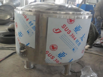 Marmite à double enveloppe en acier inoxydable<br> <small>(Marmite industrielle sous pression)</small>