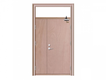 <strong>Porte coupe-feu</strong> double battant <small>(de largeur inégale)</small>