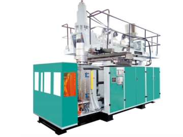 Machine d'extrusion soufflage <small>(Machine de moulage de bouteilles avec accumulateur)</small>