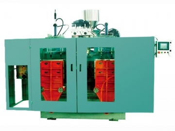 Machine d'extrusion soufflage <small> (Machine de moulage de bouteilles à double cavité)</small>