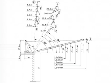 Grue à flèche relevable QTZ100 (5018)