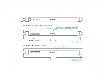 Tube LED T8 (avec conducteur isolé)