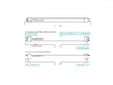 Tube LED T8 120-140LM/W (avec conducteur isolé)
