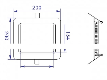 Panneau lumineux LED carré