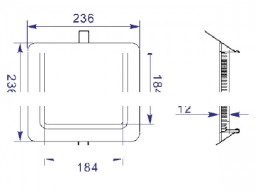 Panneau lumineux LED carré