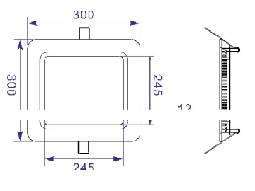 Panneau lumineux LED carré