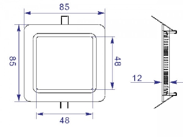 Panneau lumineux LED carré