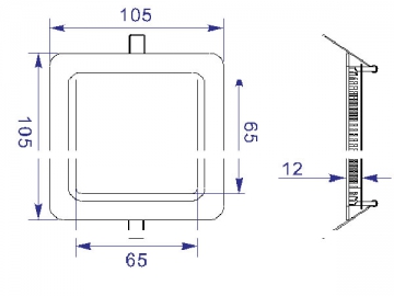 Panneau lumineux LED carré