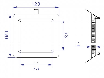 Panneau lumineux LED carré