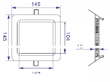 Panneau lumineux LED carré