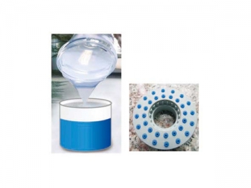 Silicone liquide auto adhésif