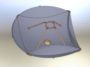Antenne satellite pliable en fibre de carbone 2,4m (montée sur véhicule)