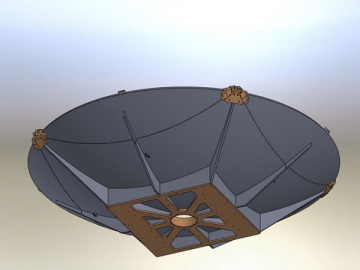 Antenne satellite pliable en fibre de carbone 2,4m (montée sur véhicule)