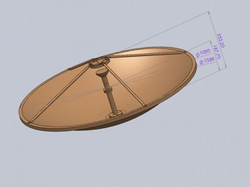 Réflecteur d'antenne VSAT 0,88m, 1m