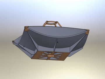 Antenne satellite pliable en fibre de carbone 2,4m (montée sur véhicule)