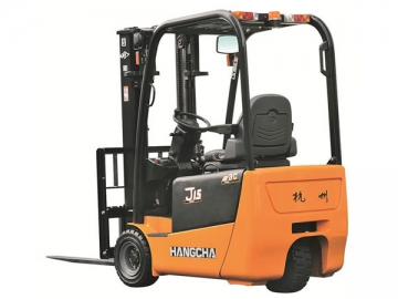 Chariot élévateur 1-1.5T modèle J (trois roues, propulsion arrière)