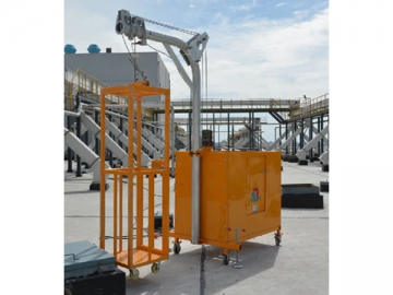 Plate-forme suspendue pour mine