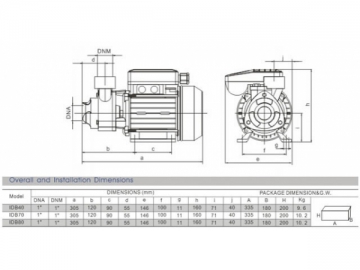 Pompe périphérique série IDB